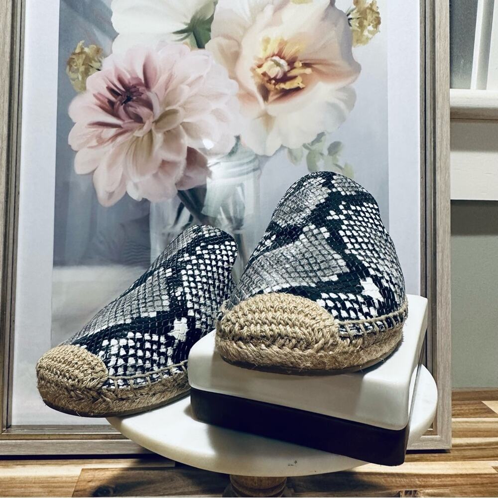 Tory Burch Max Espadrille Slide, Diamond Roccia Print, Snakeskin, Size 7.5, IOB - Picture 16 of 16